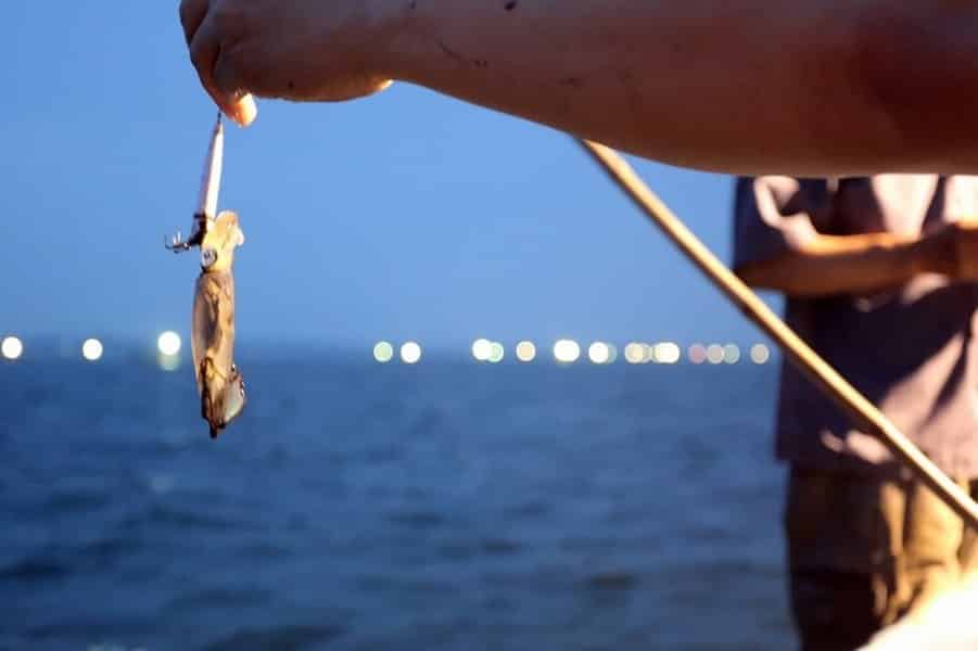 Night squid fishing in Ha Long Bay