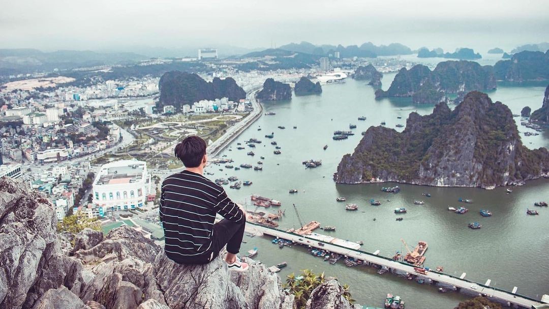 View of Ha Long Bay from Bai Tho Mountain